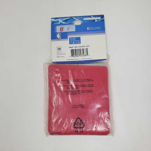 Vintage NBA Logo Arm Band NEW - Red - Picture 2 of 2